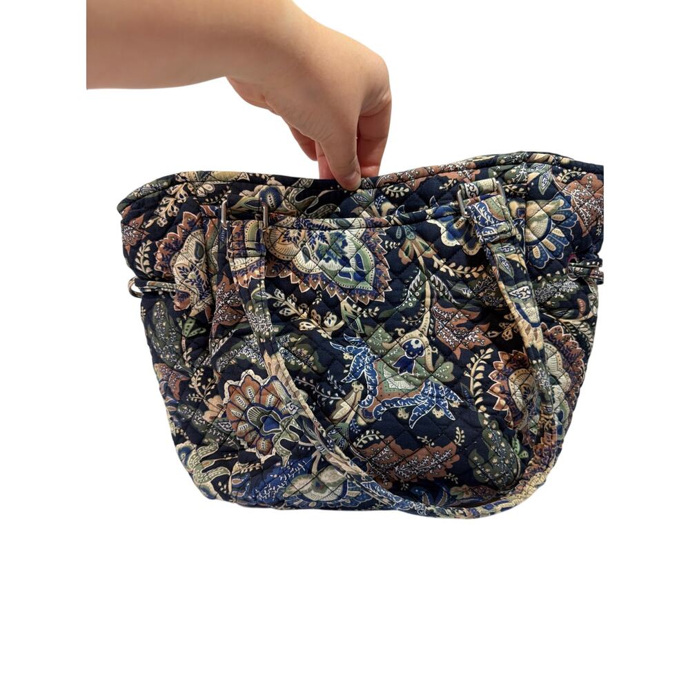Vera Bradley Women S Cotton Glenna Satchel #28424-11940 Java Navy Camo